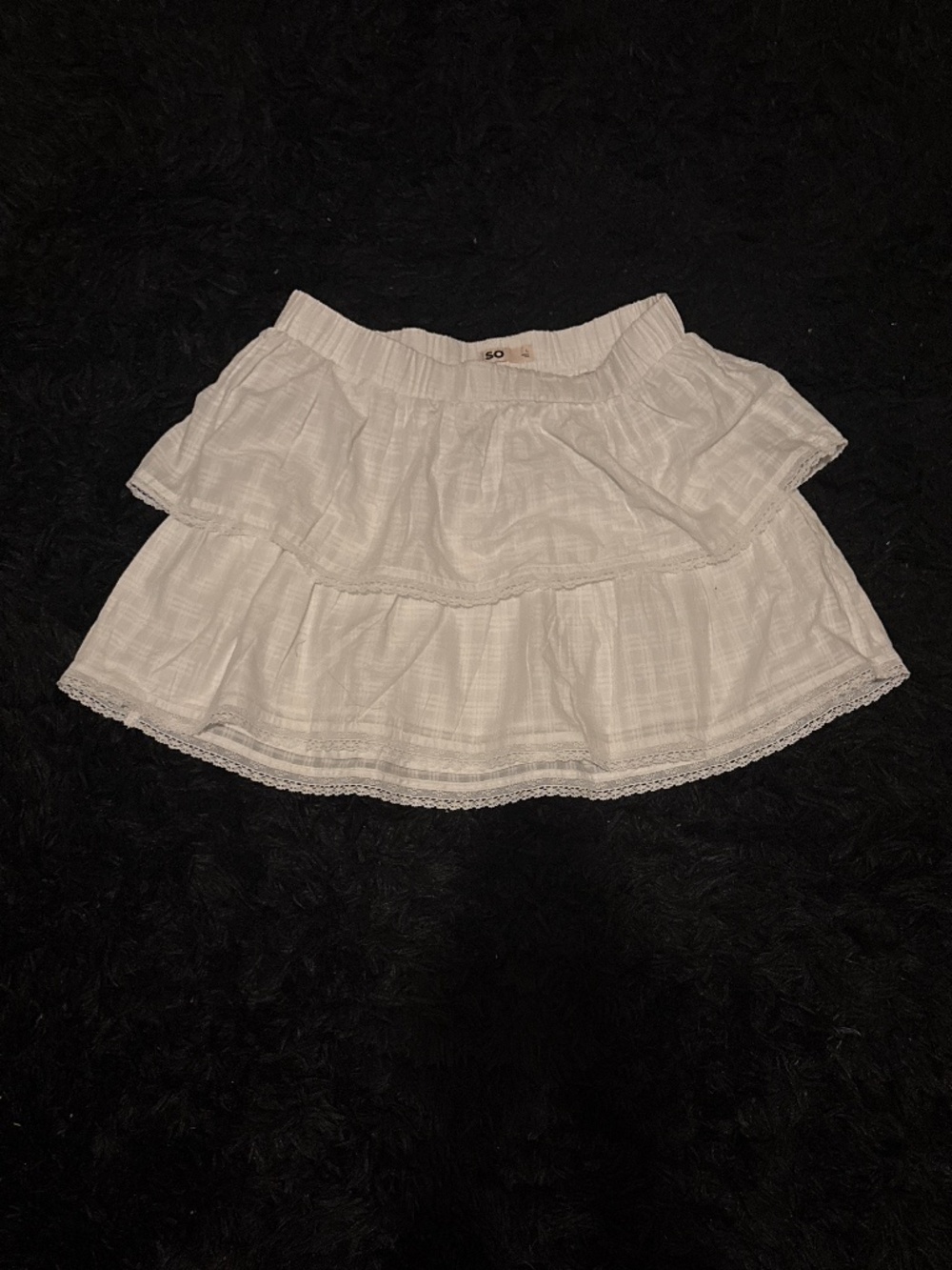 White skirt with layers | Size L